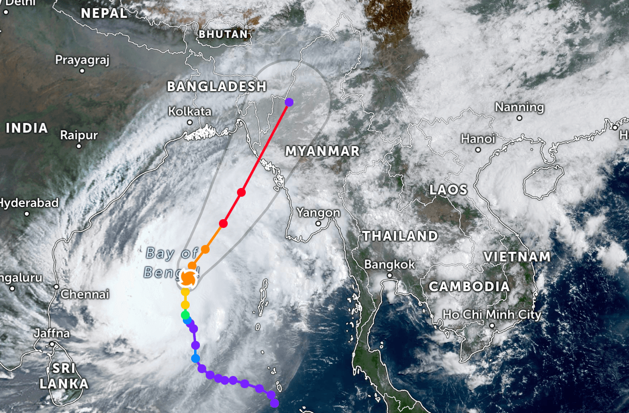 Resources to monitor Cyclone Mocha which will impact Myanmar & Bangladesh